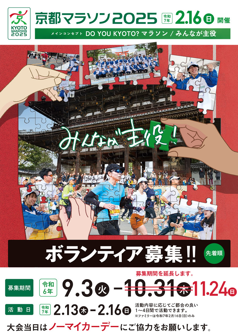 京都マラソン2025 ボランティア募集