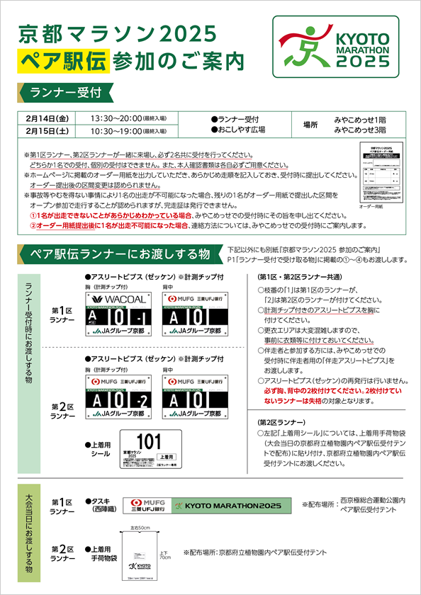 参加のご案内（ペア駅伝）